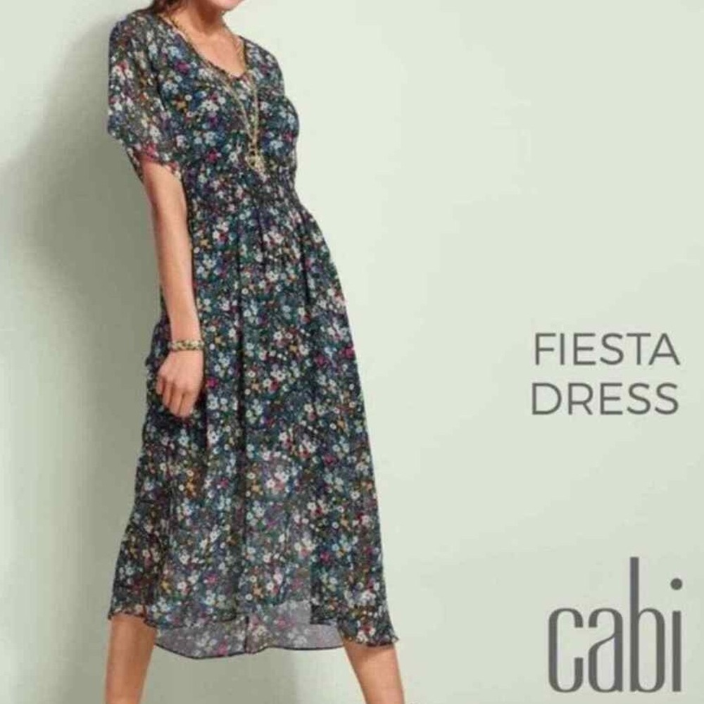 Cabi Fiesta Floral Midi Dress
